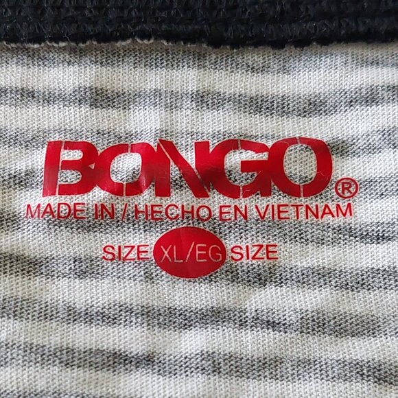 BONGO Short Sleeve Black & White Stripe Tee - XL (Juniors) - Picture 4 of 9